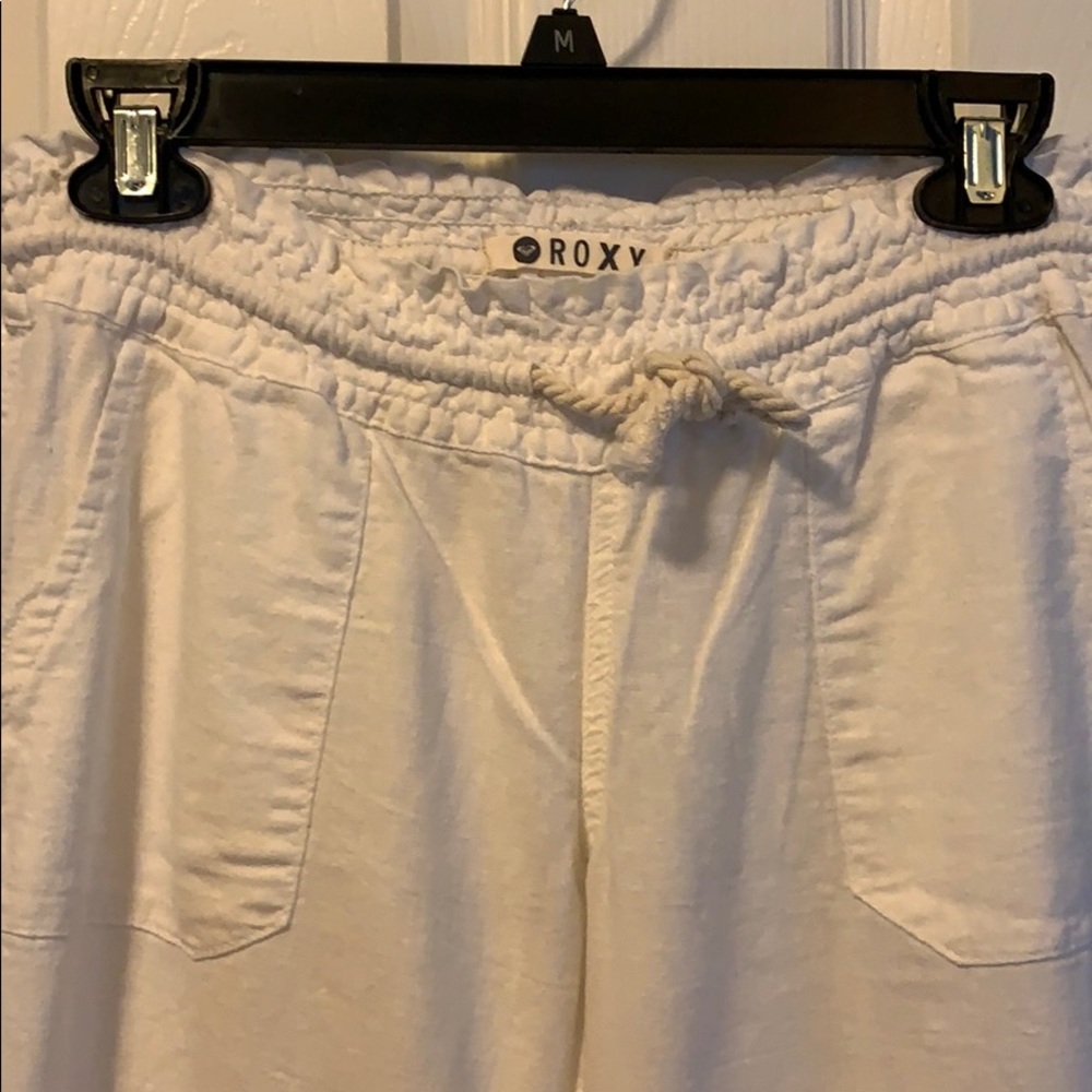 White Roxy pants